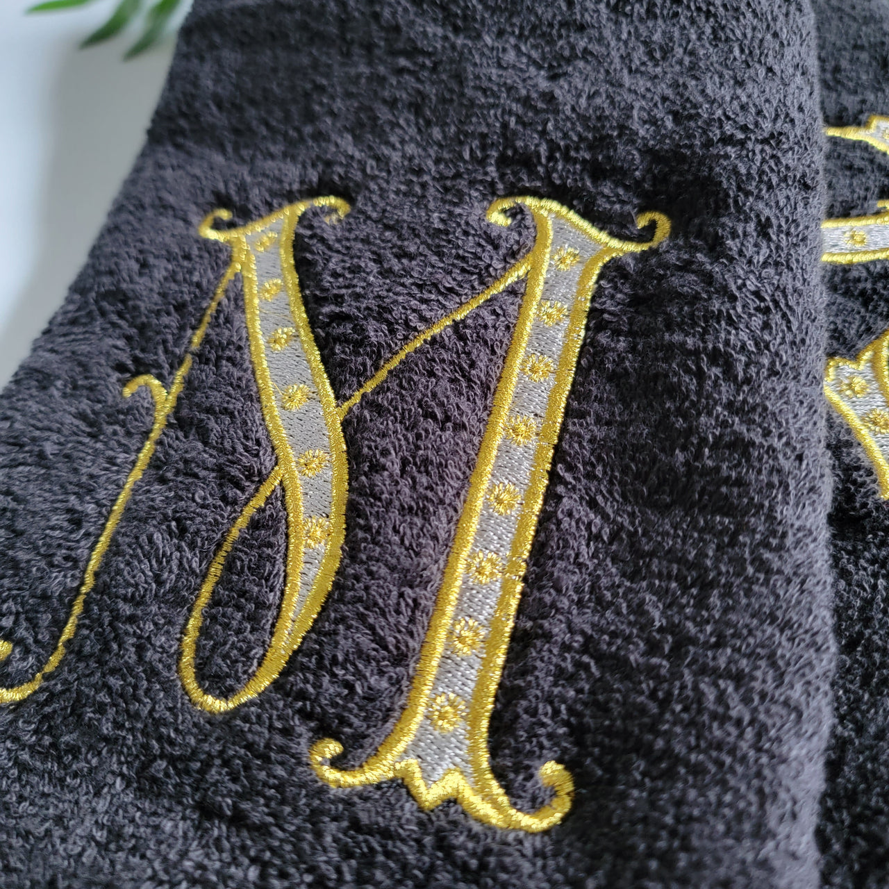 Monogram Elegance: Personalized Large Bath Towels for All Ages!