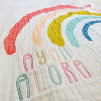 Thumbnail for Rainbow Cotton Muslin Baby Quilt