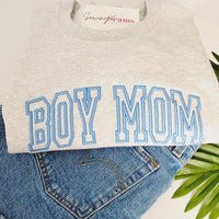 Thumbnail for Boy Mom Embroidered Sweatshirt