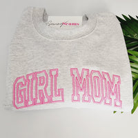 Thumbnail for Girl Mom Embroidered Sweatshirt