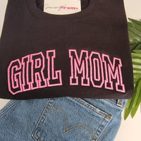 Thumbnail for Girl Mom Embroidered Sweatshirt
