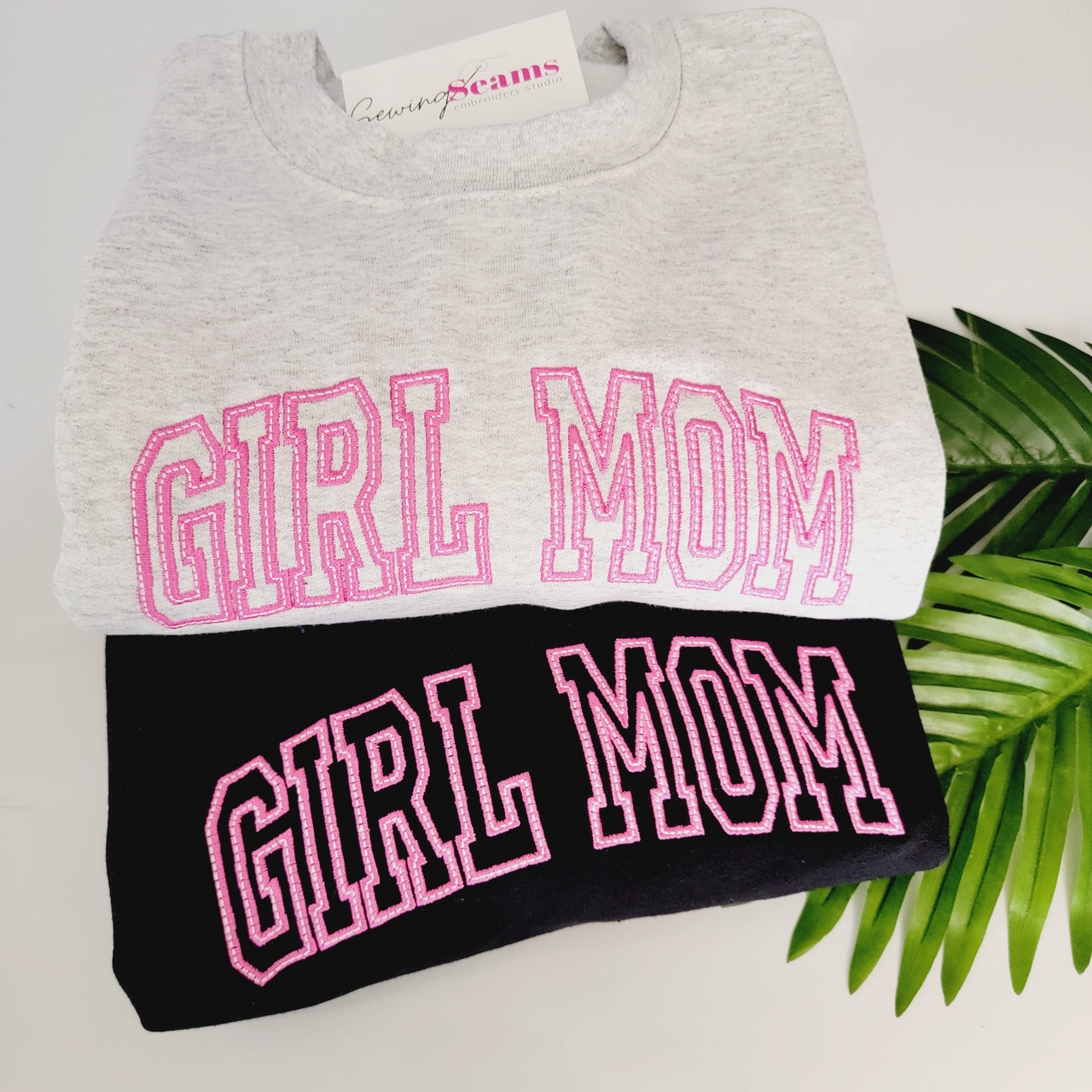 Girl Mom Embroidered Sweatshirt