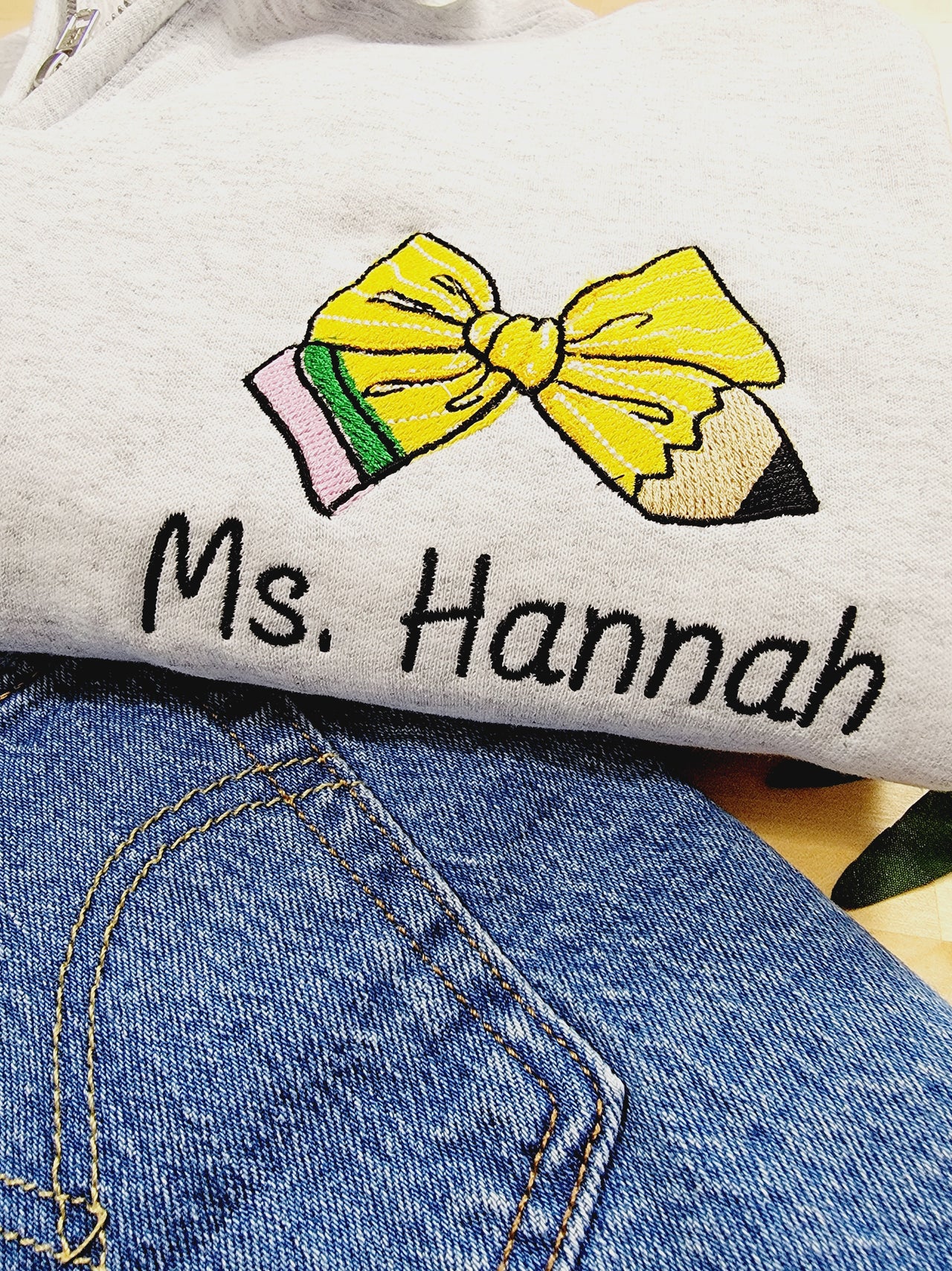 Pencil Bow Sweatshirt