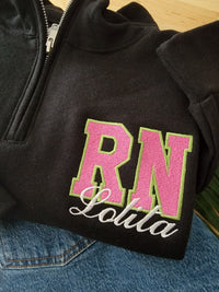 Thumbnail for Personalized Embroidered Varsity Nurse Shirt