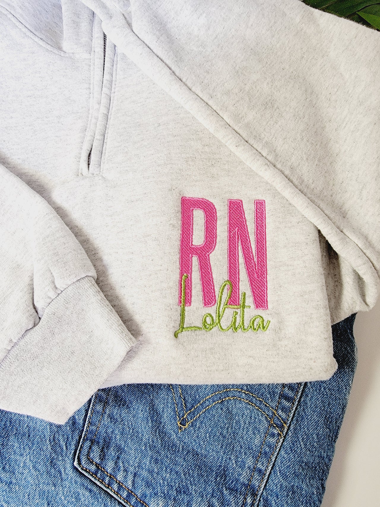 Personalized Embroidered Modern Nurse Shirt