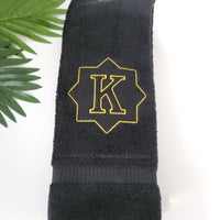 Thumbnail for Square Star Embossed Initial Towel