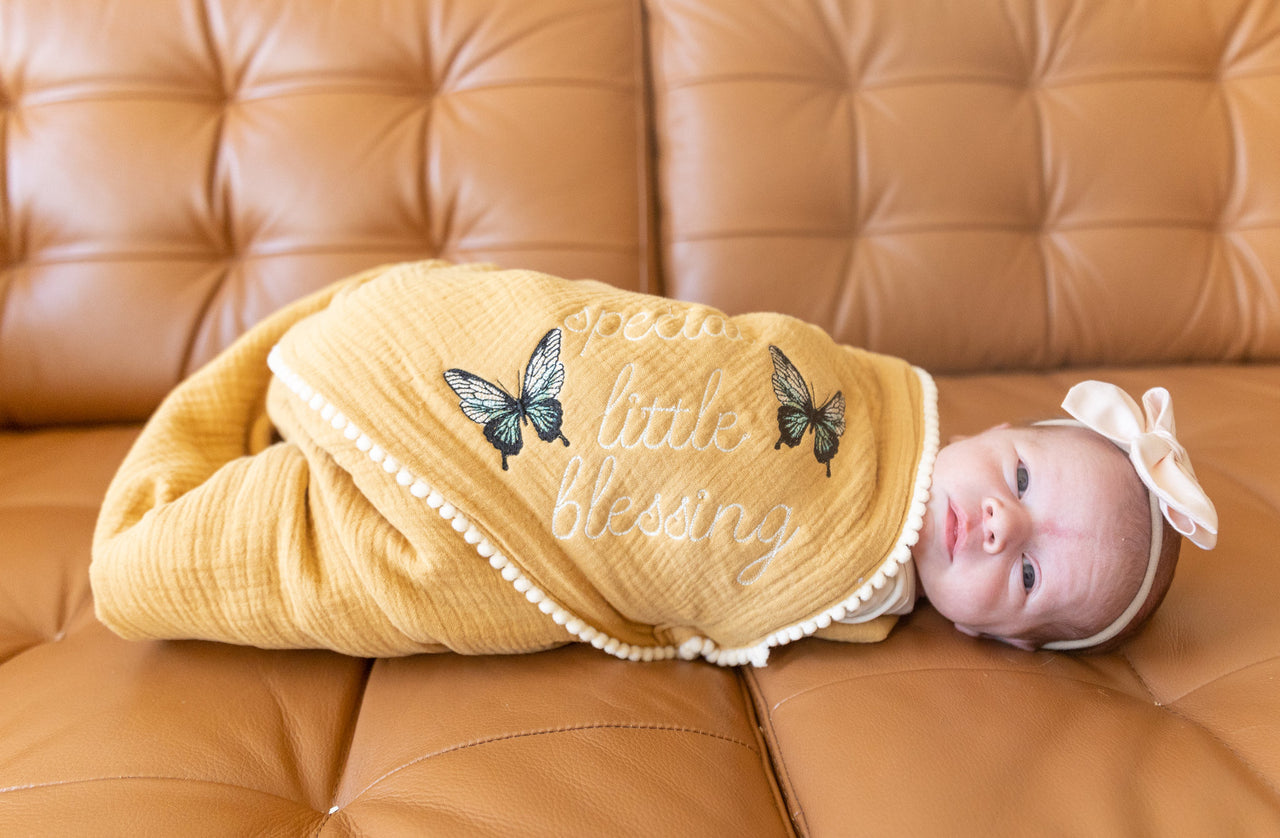 Special Little Blessing Cotton Muslin Baby Blanket