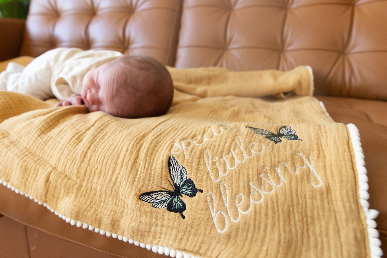 Special Little Blessing Cotton Muslin Baby Blanket