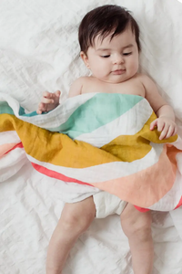 Thumbnail for Rainbow Cotton Muslin Baby Swaddle