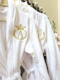 Thumbnail for Royalty Monogrammed Bathrobe Set of Two - 6 Colors