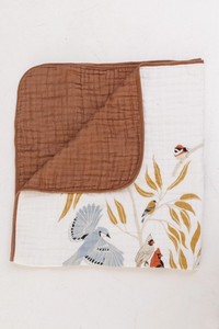 Thumbnail for For The Birds Cotton Muslin Baby Quilt