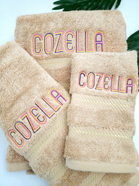 Thumbnail for Rainbow Monogram Bath Towels - SewingSeams