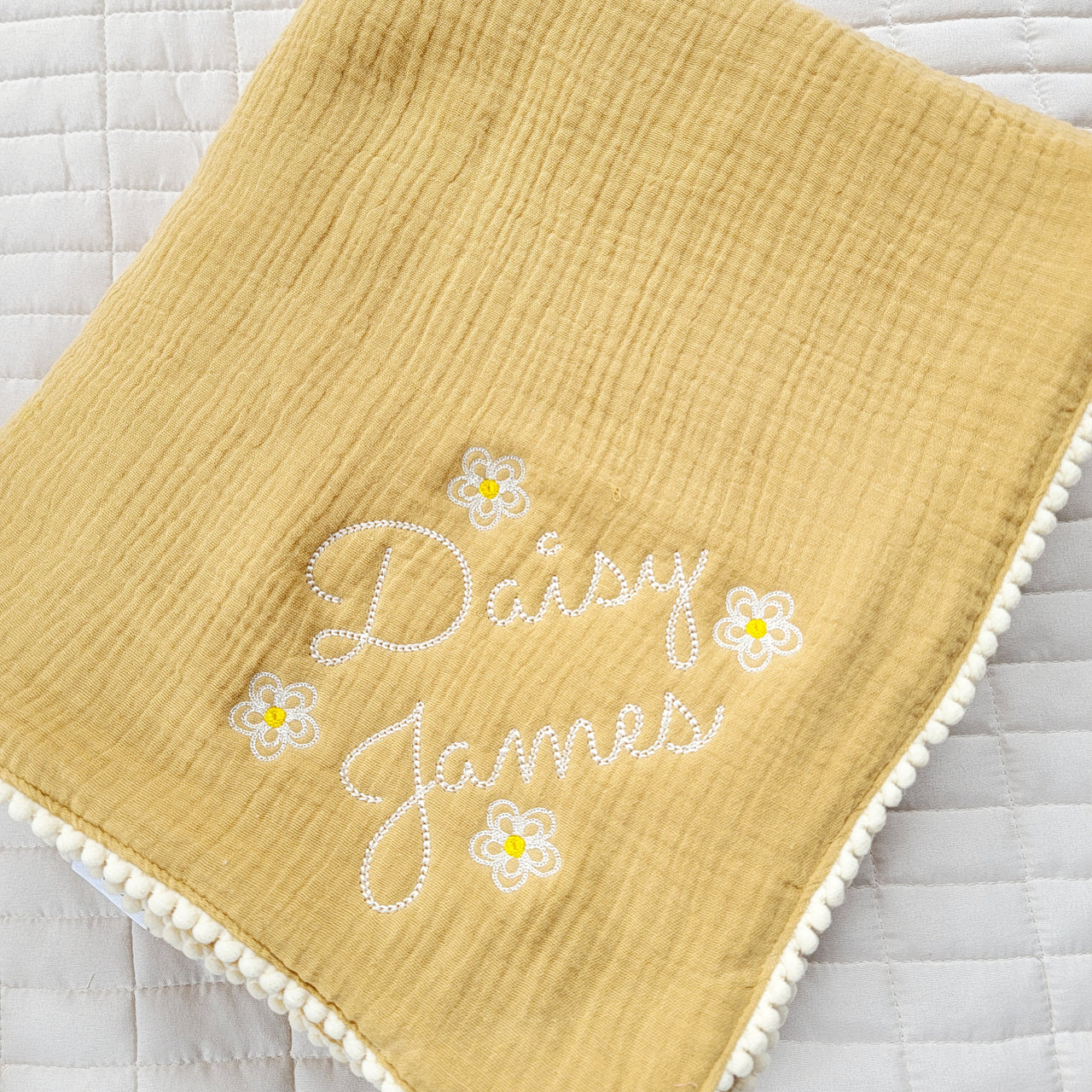 baby blanket with embroidered name
