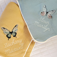 Thumbnail for Enchanted Forest Butterfly Baby Blanket or Teether