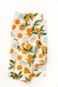 Thumbnail for Fresh Clementine Cotton Muslin Baby Swaddle
