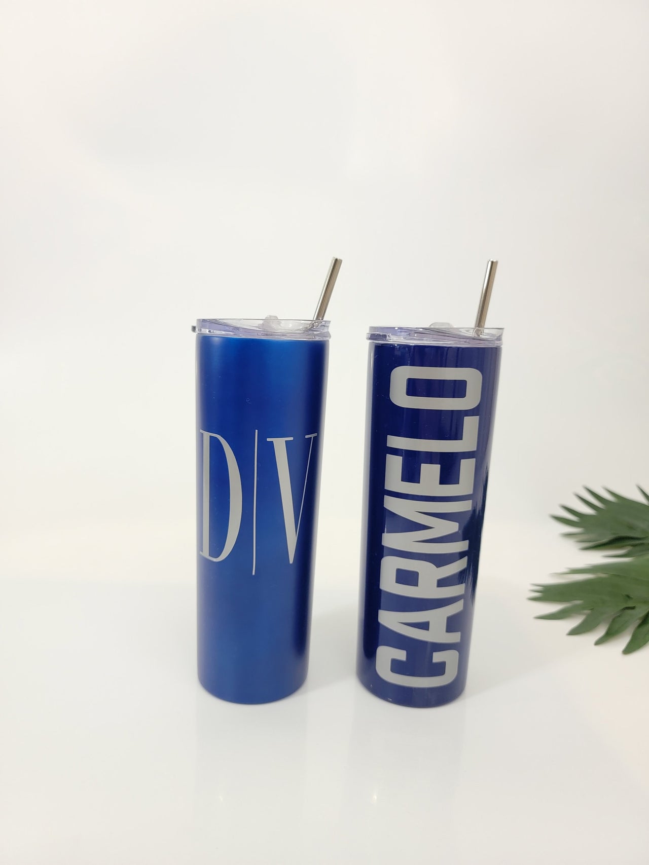 Personalized Tumbler with Lid & Straw - Skinny Matte Tumbler with Name - Personalized Gifts - Custom Water Bottle - Black Owned Shop