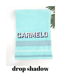 Thumbnail for Monogrammed Beach Towel - Personalized Pool Towels With Name  - Extra - Large Size Towel for Pool Party - Black Owned Shop