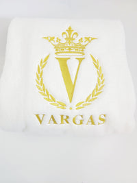 Thumbnail for Personalized Bath Towel - Embroidered Monogrammed Towel with Queen Crown - Custom Embroidered Gift for Women - Embroidered Towel - Gift Box