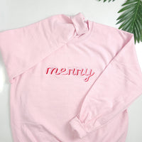 Thumbnail for Custom Embroidered Sweatshirt For Women or Men - Personalized Embroidered Shirt - Gift for Her or Him - Trendy Sweatshirt