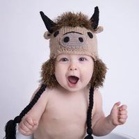 Thumbnail for Buffalo Earflap Baby Beanie Hat