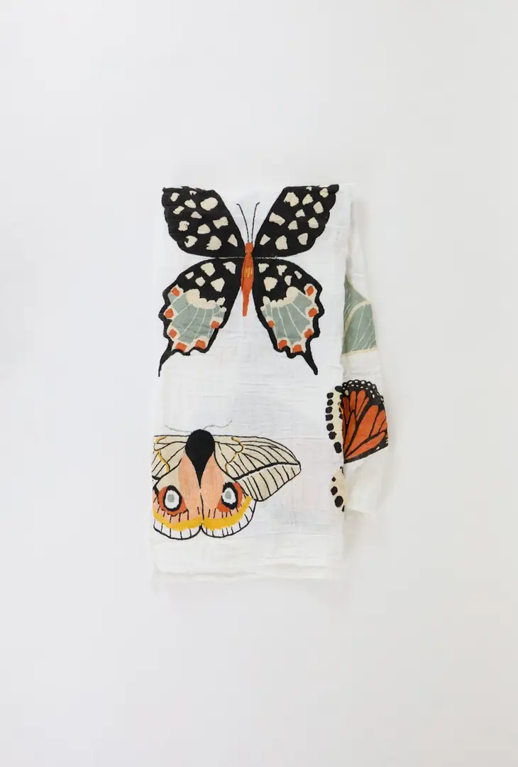 Butterfly Collector Cotton Muslin Baby Swaddle
