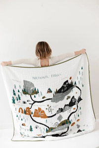 Thumbnail for National Parks Cotton Muslin Baby Quilt